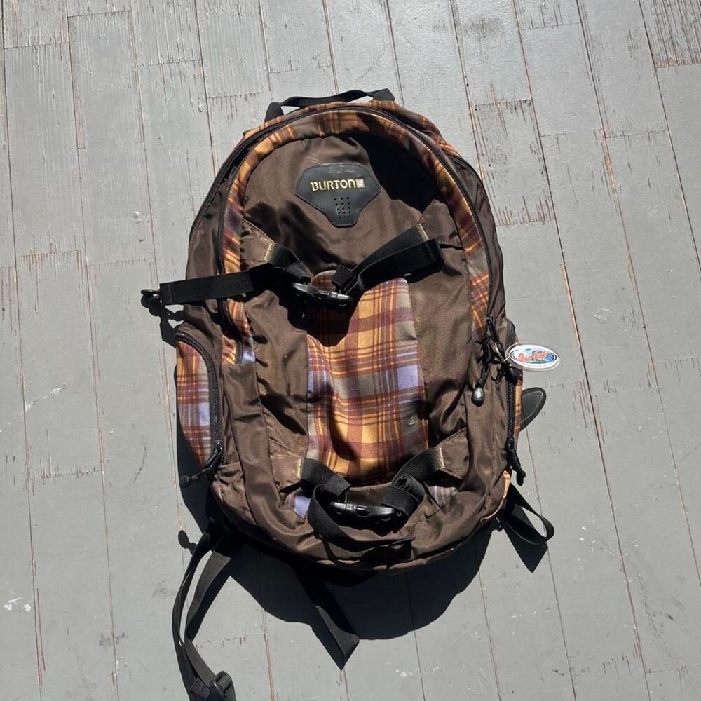 Burton Plaid Streetwear Y2K Snowboarding Backpack
